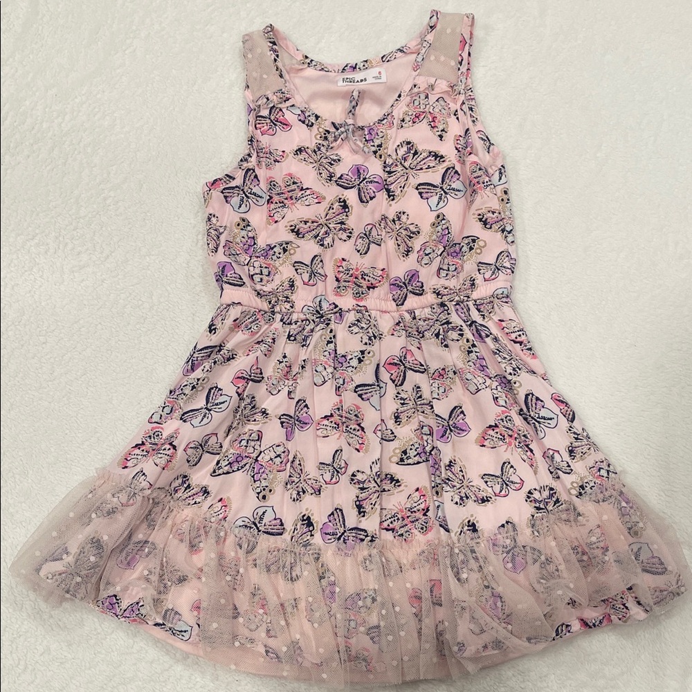Epic Threads Pink Butterfly‎ Print Kids Dress